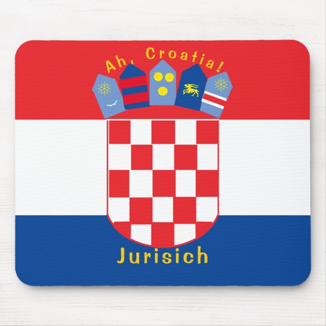 Tapis De Souris Personalized Croatian Flag (Devant)