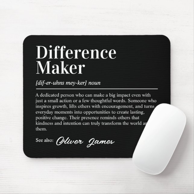 Tapis De Souris Personalized Difference Maker Definition (Avec souris)