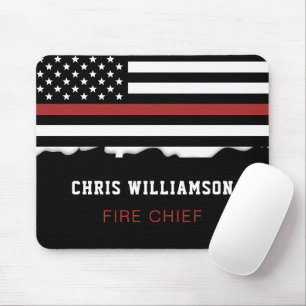 Tapis De Souris Personalized Firefighter Thin Red Line Fire Rescue