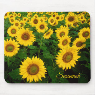 Tapis De Souris Personalized Mouse Pad with Sunflowers