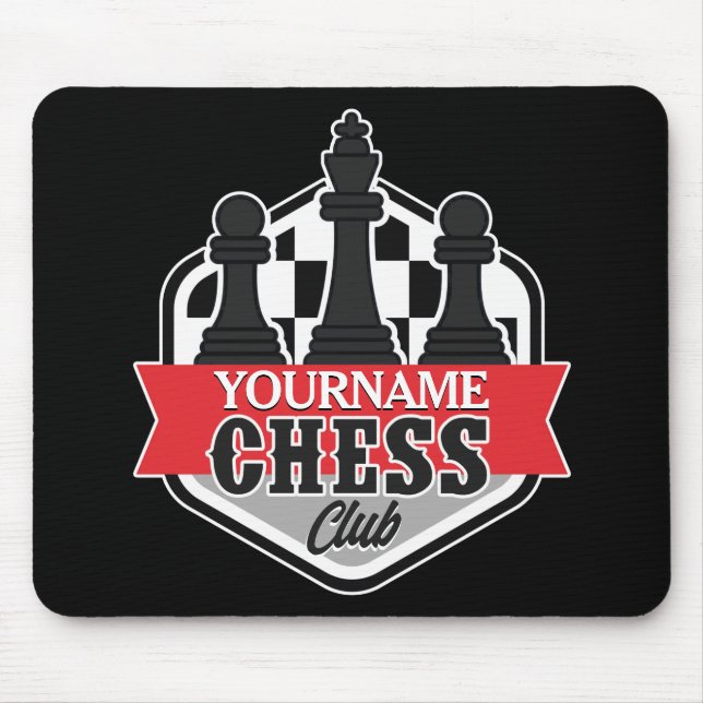 Tapis De Souris Personalized NAME Chess Player Club Checkmate  (Devant)