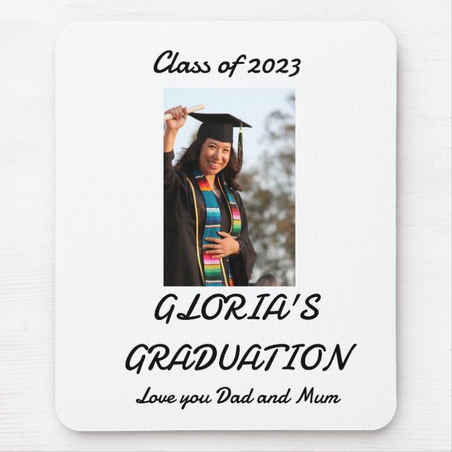 Tapis De Souris Personalized simple Graduation Photo  (Devant)