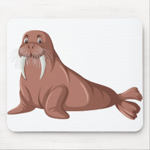 Tapis De Souris Personnage de dessin animé de mignonne walrus