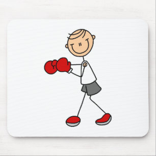 Tapis de souris personnage de stick-boxe