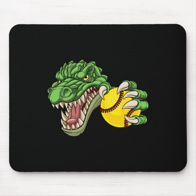 Tapis De Souris Personnage doux d'alligator crocodile dinosaure  (Devant)