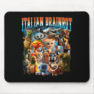 Tapis De Souris Personnages drôles de Brainrot italien Tendance po