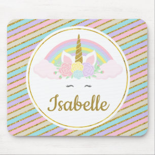 Tapis de souris personnalisable de licorne