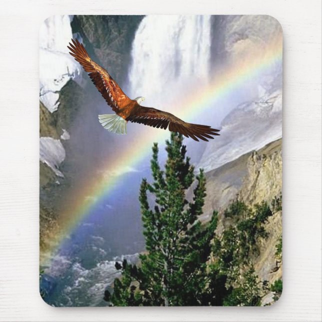 Tapis de souris personnalisable d'Eagle en vol (Devant)