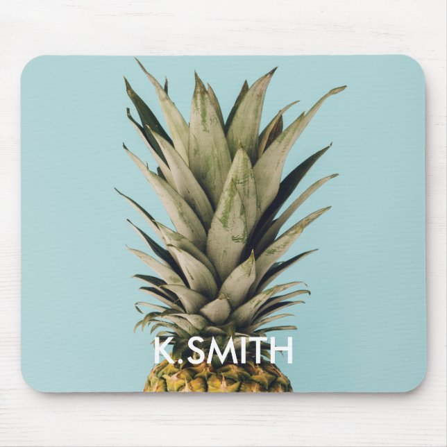 Tapis De Souris 
Personnalisable.Monogramme. Tropical. Ananas. (Devant)