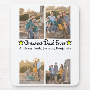 Tapis De Souris Personnalisé 4 photo plus grand papa jamais Fête d