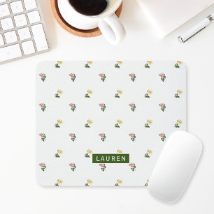 Tapis de souris personnalisé à motif floral vintag