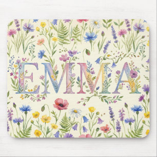 Tapis de souris personnalisé au nom d'Emma avec de