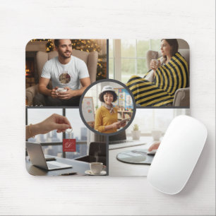 Tapis de souris personnalisé avec cinq photos élég