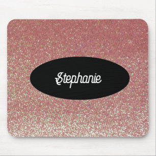 Tapis de souris personnalisé avec faux strass rose