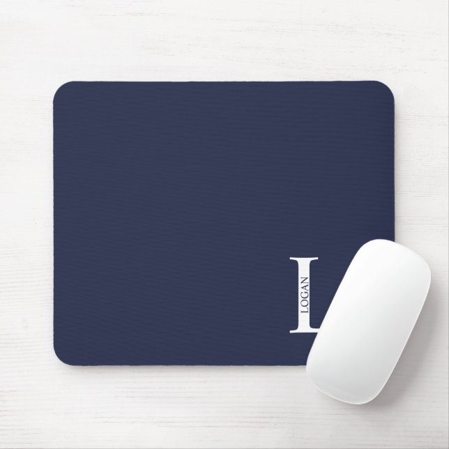 Tapis de souris personnalisé avec monogramme et no (Avec souris)