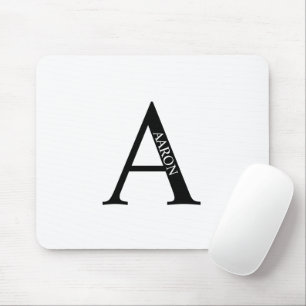 Tapis de souris personnalisé avec monogramme et no