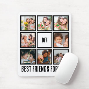 Tapis De Souris Personnalisé BFF Meilleurs amis Forever 8 Collage 