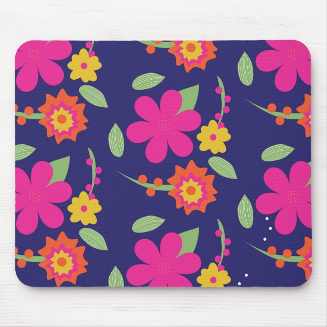 Tapis de souris personnalisé floral jardin hippie (Devant)