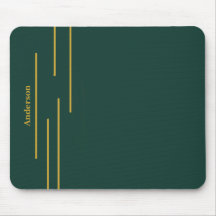 Tapis de souris personnalisé géométrique or vert é