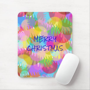 TAPIS DE SOURIS PERSONNALISÉ JOYEUX DE COULEUR ÉPARGNÉE NOËL