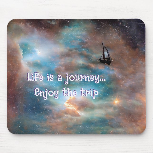 Tapis De Souris Personnalisé "La vie est un voyage" Mousepad (Devant)
