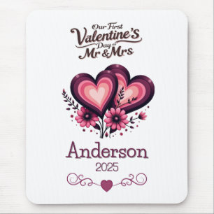 Tapis De Souris Personnalisé Notre première journée de Valentines