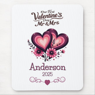 Tapis De Souris Personnalisé Notre première journée de Valentines