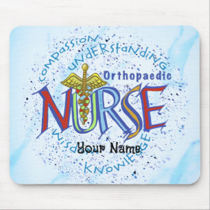 Tapis de souris personnalisé pour infirmière en or