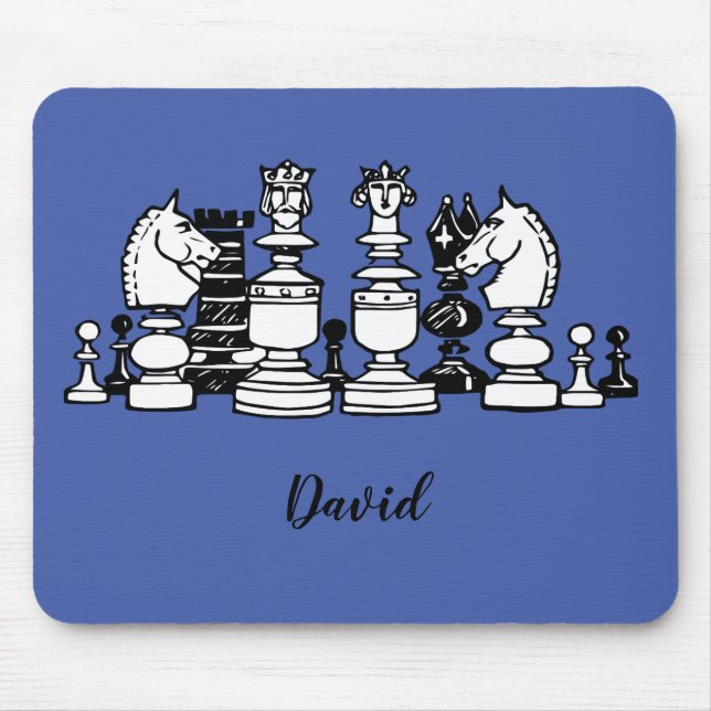 Tapis de souris personnalisé sur le thème d'échecs (Devant)