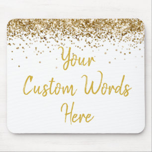 Tapis De Souris Personnalisé White Gold Nouveau Coworker Cadeau d'