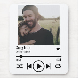 Tapis De Souris Personnalisée Fête des pères Photo Chanson Playlis