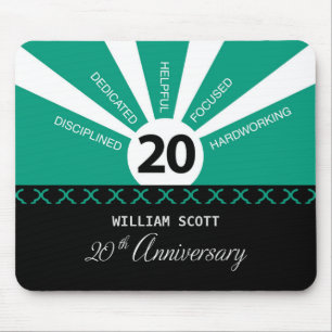 Tapis De Souris Personnaliser, 20e anniversaire d'employé d'entrep