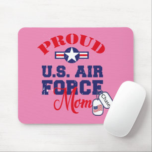 Tapis De Souris Personnaliser Chien Tag U.S Air Force Maman