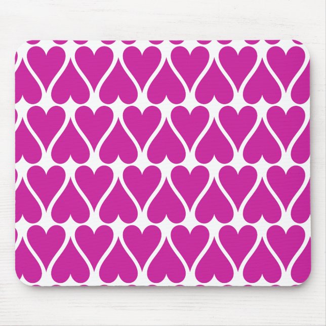 Tapis De Souris Personnaliser Coeurs roses (Devant)