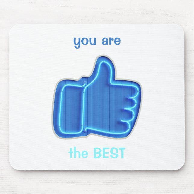 Tapis De Souris Personnaliser Cool Neon Hand (Devant)
