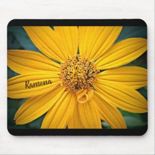 Tapis De Souris Personnaliser la belle fleur jaune