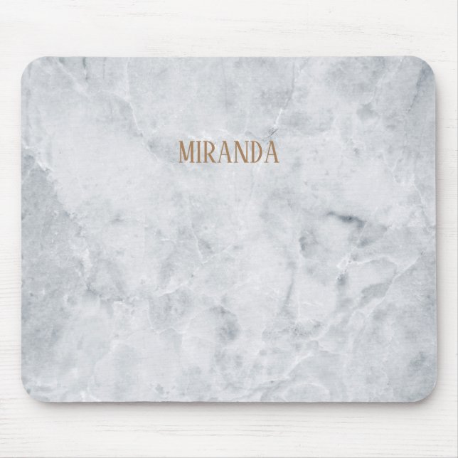 Tapis De Souris Personnaliser le marbre avec le nom (Devant)