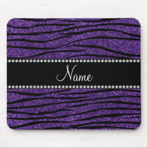 Tapis De Souris Personnaliser le nom de parties scintillant violet