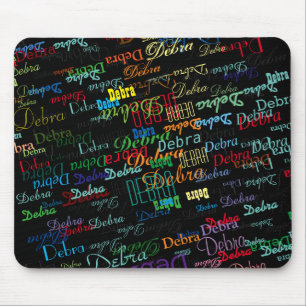 Tapis De Souris personnaliser le nom motif coloré