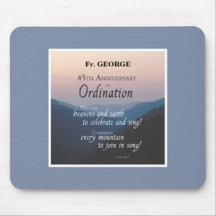Tapis De Souris Personnaliser les fêtes d'Ordination du 45e annive