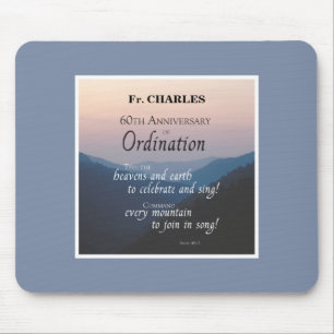Tapis De Souris Personnaliser les fêtes d'Ordination du 60e annive