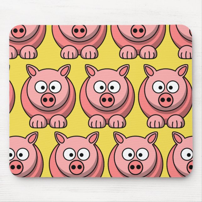 Tapis De Souris Personnaliser Mousepad de porc mignon pour enfants (Devant)