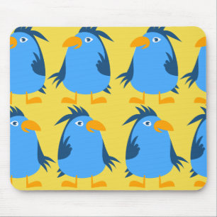 Tapis De Souris Personnaliser Oiseau Bleu mignon Mousepad