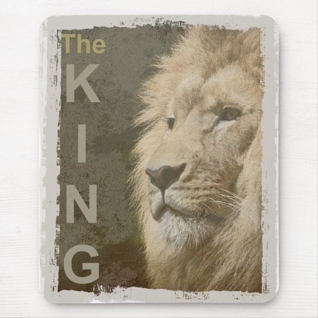 Tapis De Souris Personnaliser Pop Art Photo Lion Head The King (Devant)
