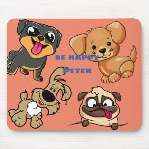 Tapis De Souris Personnalisez le style de dessin animé pour chien