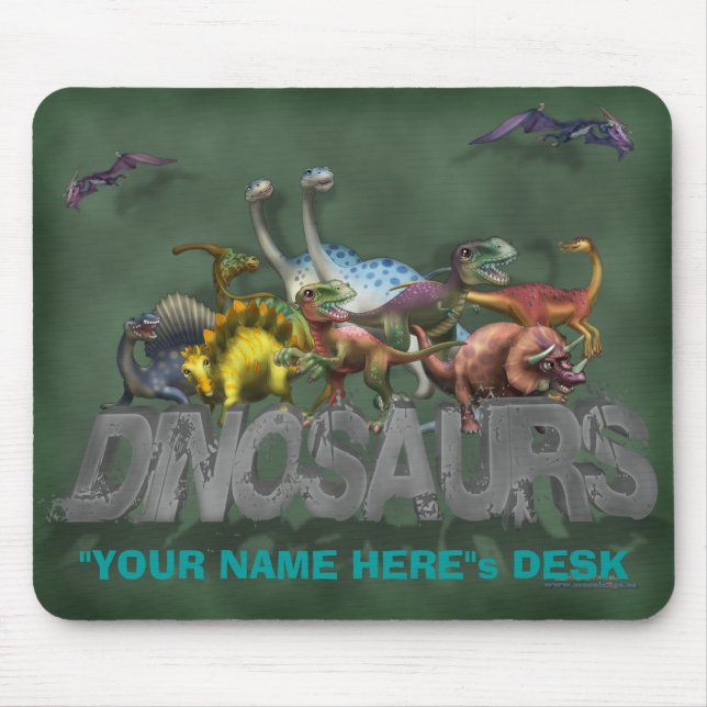 Tapis De Souris "Personnalisez-moi !" Dinosaures (Devant)