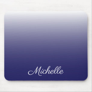 Tapis De Souris Personnalized gradient ombre navy blue