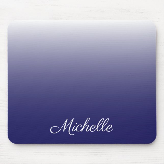 Tapis De Souris Personnalized gradient ombre navy blue (Devant)
