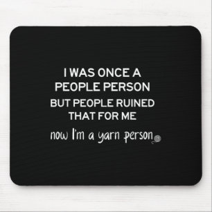 Tapis De Souris Personne de fil drôle Cadeau d'humour de tricot cr