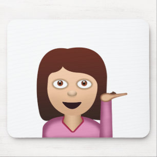Tapis De Souris Personne Emoji de bureau de renseignements